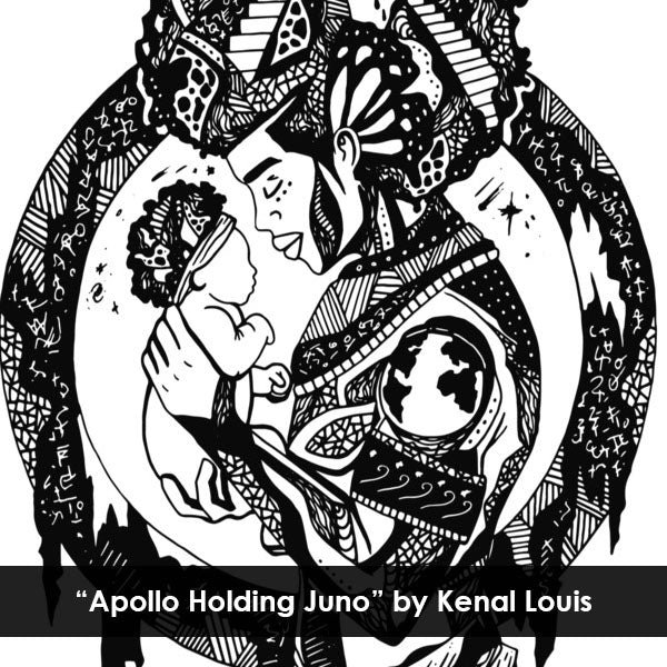 Father and Daughter Art Print "Apollo Holding Juno"