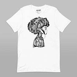 Unique Afro t-shirt "Beautiful Mind" Afrocentric T-shirt