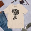 Afrocentric graphic t-shirt featuring 'Her Beautiful Mind' design in soft cotton fabric