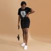 White line art Mystic Scorpio zodiac graphic tee in soft cotton fabric