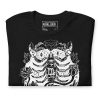 Mystic Scorpio zodiac t-shirt with white line art graphic design on cotton tee