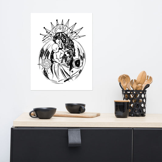 Motherhood Art Print "Goddess Destiny and Discovery" Artwork