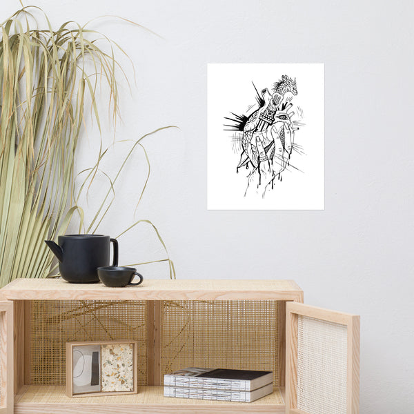 Dagger Through Heart Art Print: Transform Your Walls with Passion