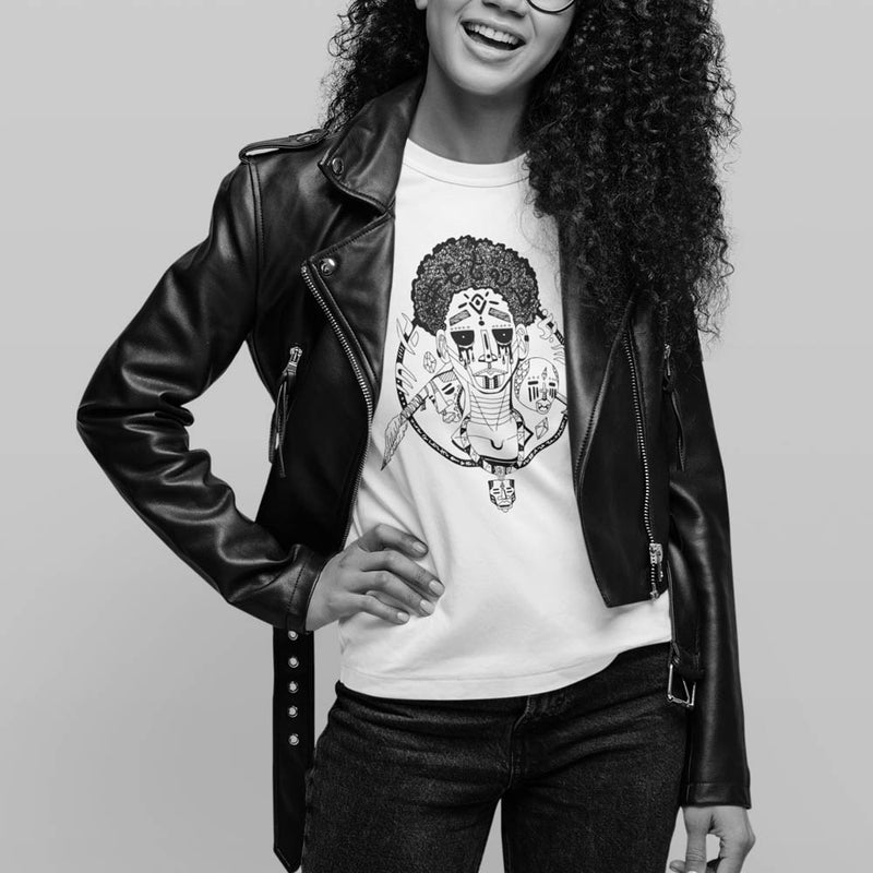Unique & Powerful Afro T-shirt "Boy Between Warring Tribes"