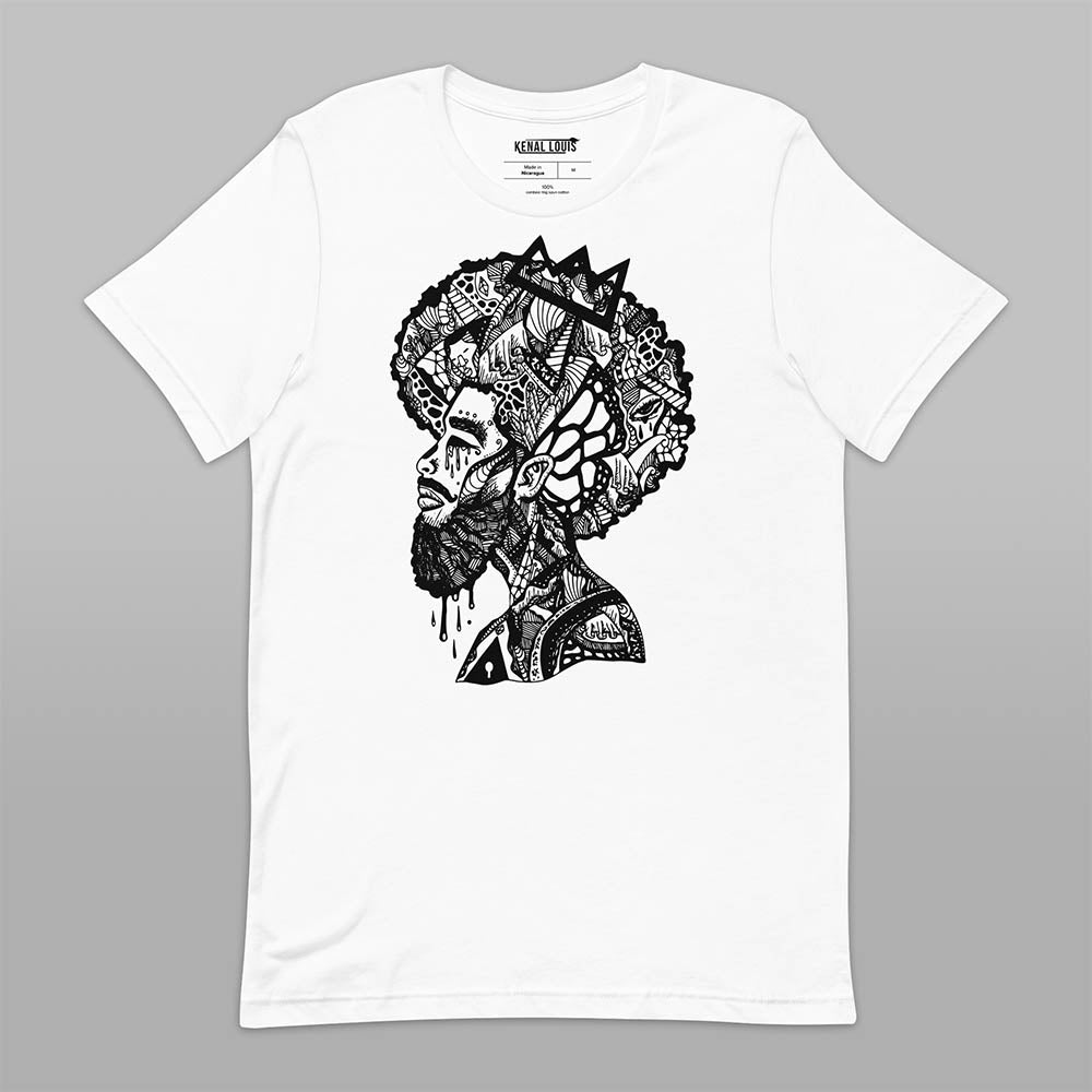 Unique Afro T-shirt "Melancholic Mind" Black Culture T-shirt