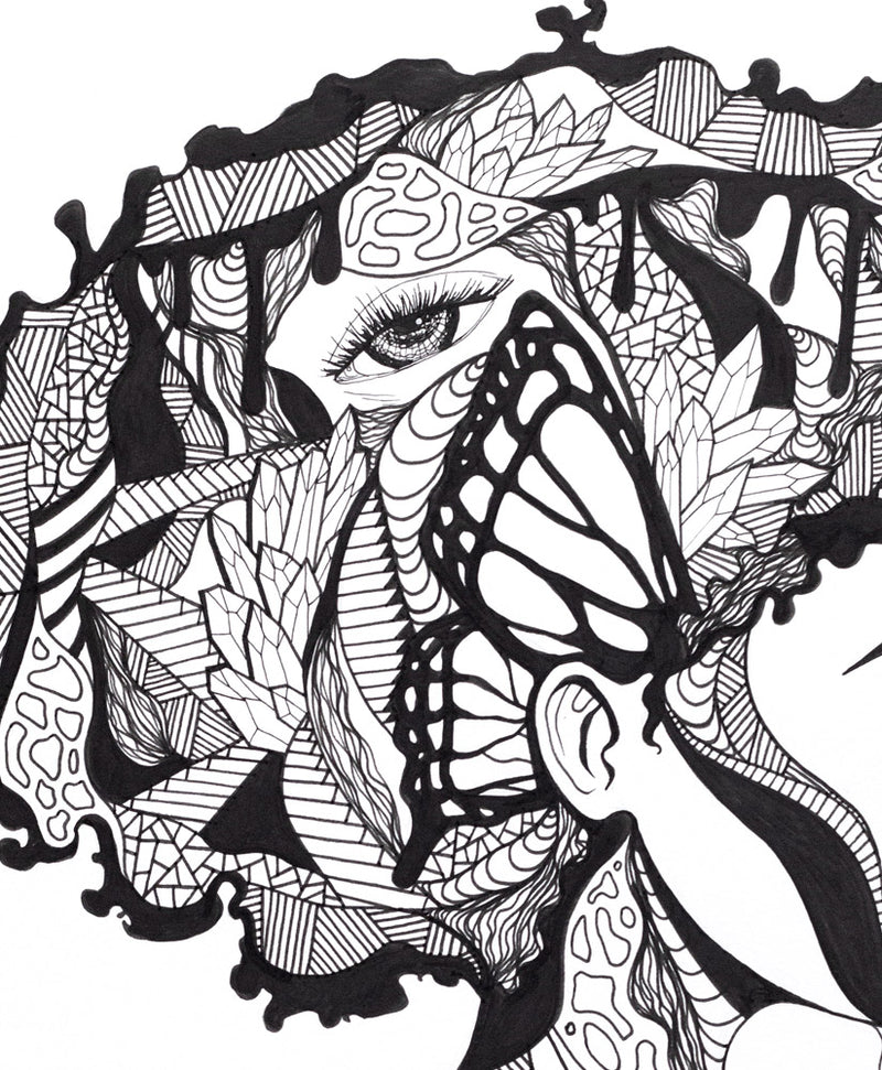Beautiful Mind: Original Pen and Ink Artwork + NFT Version 