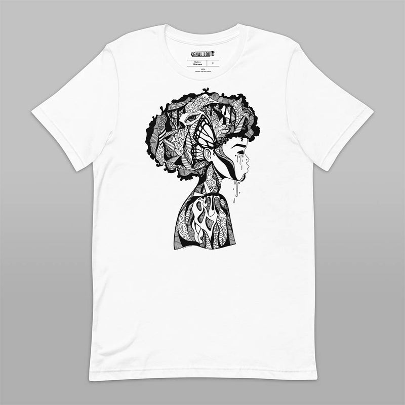 Unique Afro t-shirt "Beautiful Mind" Afrocentric T-shirt
