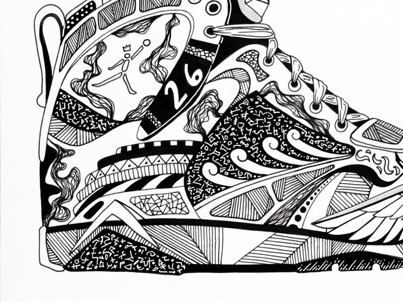 Fly Sneaker Born 26: Original Ink Artwork + NFT Version 