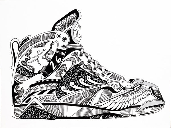 Fly Sneaker Born 26: Original Ink Artwork + NFT Version 