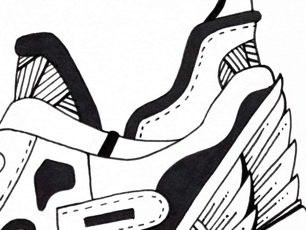 Flyer Sneaker Number 1: Original Ink Artwork + NFT Version 