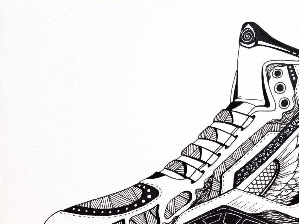 Flyer Sneaker Number 2: Original Ink Artwork + NFT Version 