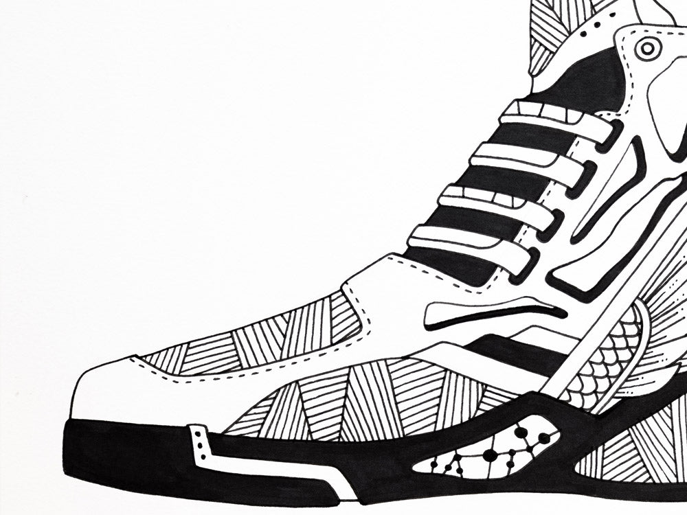 Flyer Sneaker Number 3: Original Ink Artwork + NFT Version 