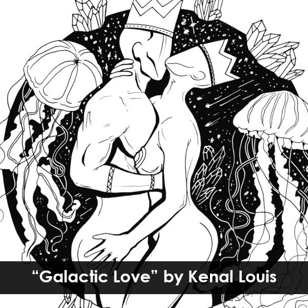 Galactic Love Romantic Couple Artwork