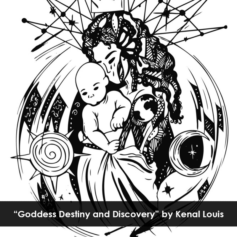 Motherhood Art Print "Goddess Destiny and Discovery" Artwork