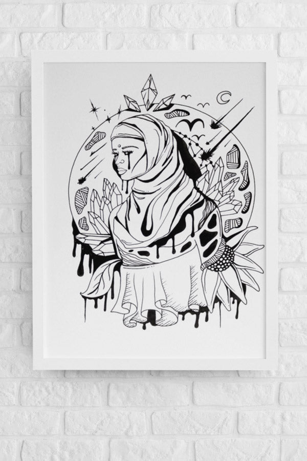 Goddess of the Hijab: Original Artwork + NFT Version 
