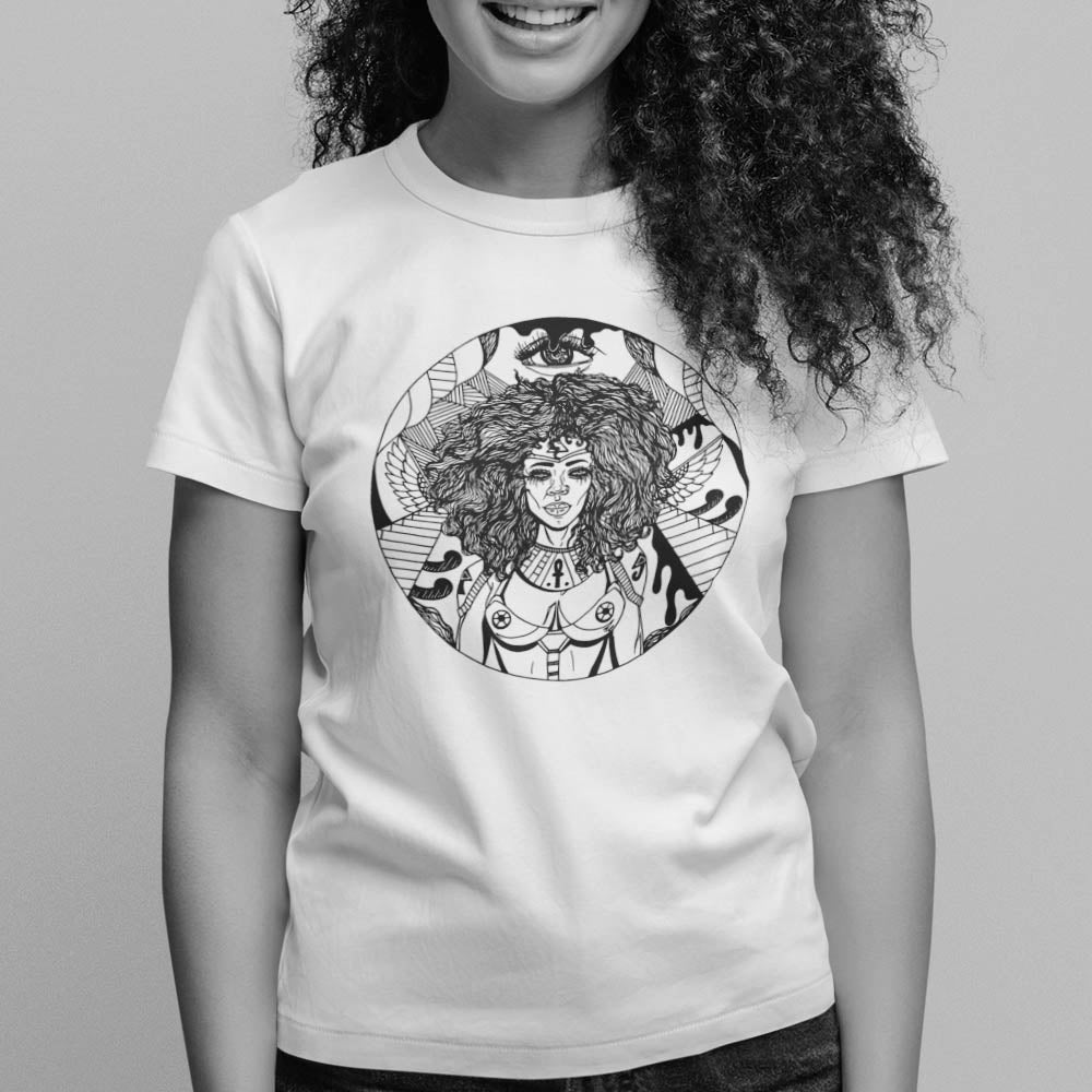 Unique Afro T-shirt "Kemet Warrior" Afrocentric T-shirt