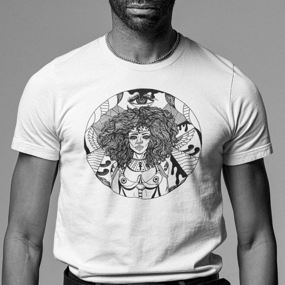 Unique Afro T-shirt "Kemet Warrior" Afrocentric T-shirt