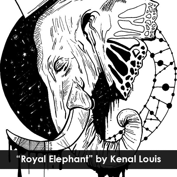 Elephant Wall Artwork "Royal Elephant" Creative Art Print