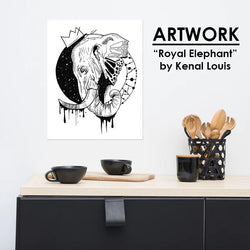 Elephant Wall Artwork "Royal Elephant" Creative Art Print