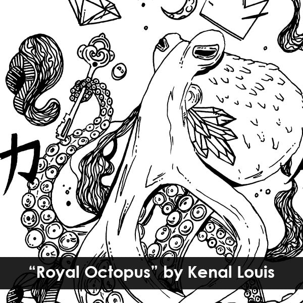 Octopus Wall Artwork "Royal Octopus" Creative Art Print