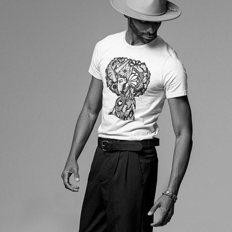 Unique Afro T-shirt with Male Model