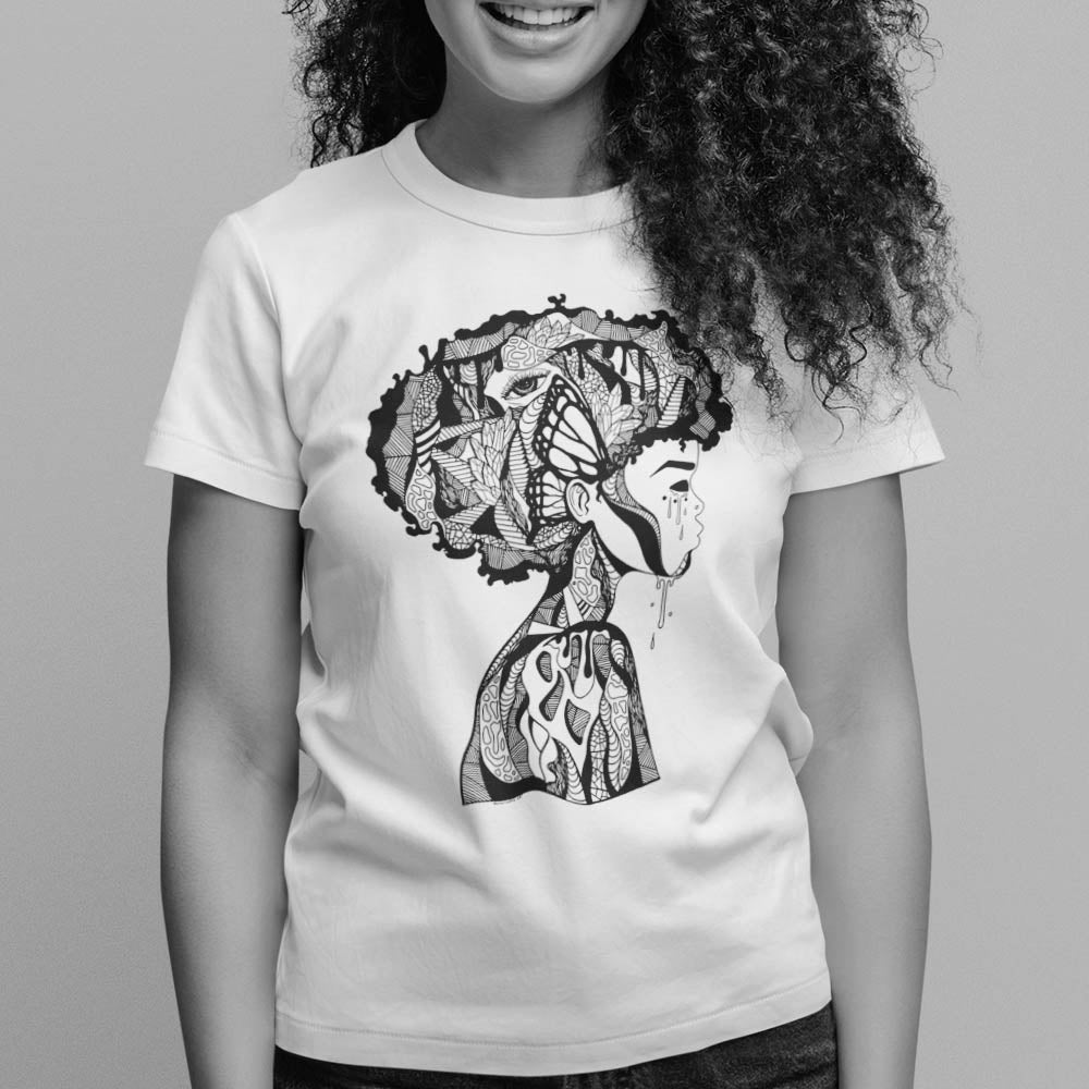 The Most Unique Afro t-shirt "Beautiful Mind" for You