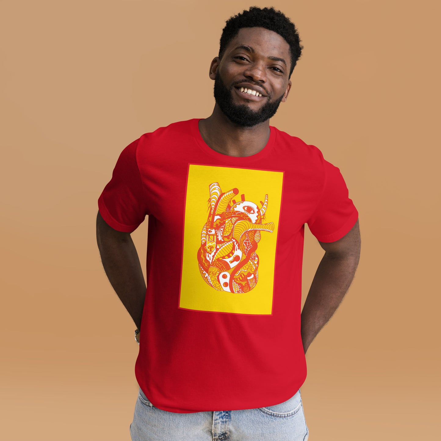 Unique Anatomical Heart Shirt: Bold Art for Medical Enthusiasts