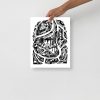 Minimal abstract line art print on matte museum-quality paper for modern wall decor