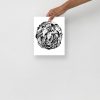 Minimal abstract line art print on matte museum-quality paper for modern wall decor