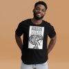 Man wearing Afro Art Creative Mind cotton t-shirt in a relaxed everyday style