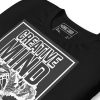 Men's white line art Afro Art Creative Mind cotton t-shirt for a laid-back everyday look