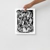 Abstract art print Wave of Thoughts No. 4 on matte museum-quality paper for modern decor
