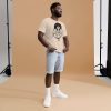 Black cotton African culture t-shirt featuring Boy Between Warring Tribes design