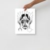 African mask art print displayed on matte museum-quality paper as minimal wall decor