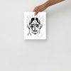 African mask art print with tribal design on matte museum-quality paper