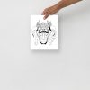 African mask art print displayed on matte museum-quality paper as minimal wall decor