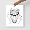 African mask art print featuring tribal mask artwork on matte museum-quality paper for wall decor