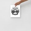 Matte museum-quality African mask art print displaying tribal mask artwork on textured paper