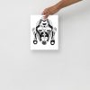 African mask art print on matte museum-quality paper displayed as minimal wall decor