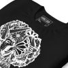 White line art Afro portrait design on a lightweight cotton Beautiful Mind t-shirt