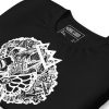 Men's white line art Afro shirt with Melancholic Mind design in cotton