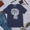 White line art Afro shirt featuring Beautiful Mind No.2 design on lightweight cotton tee