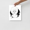 Afrocentric art print Afro Cosmic Eve on matte museum-quality paper displayed in a chic minimal space