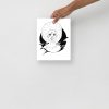 Afrocentric art print Afro Cosmic Eve on matte museum-quality paper displayed on a wall