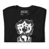 Afro hair pick t-shirt with white line art design on cotton tee