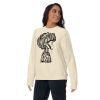 Afro sweatshirt featuring Afrocentric woman with intricate natural hair art celebrating Black pride