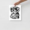 Afrocentric art print on matte museum-quality paper showing a stylish Afro escape design for wall decor