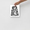 Afrocentric art print Mirage No. 1 on matte museum-quality paper displayed at an angle