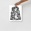 Afrocentric art print Mirage No. 1 on matte museum-quality paper displayed at an angle