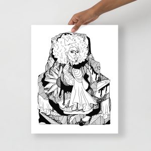 Afrocentric art print Mirage No. 2 on matte museum-quality paper for modern decor